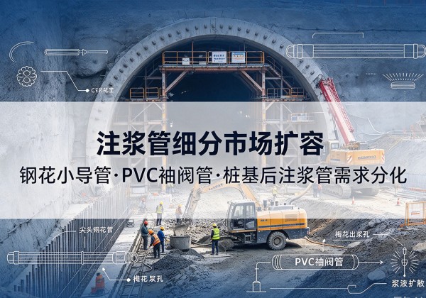 介休注浆管细分市场扩容，隧道钢花小导管、PVC 袖阀管、桩基后注浆管需求分化